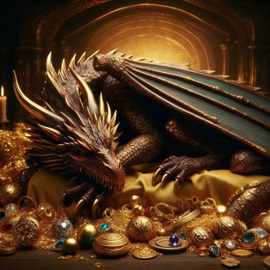 Dragon Smaug représentant l'avarice